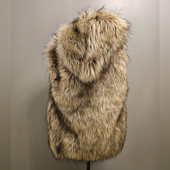 New Artizia Sunday Best Ovid Fur Fluffy Oversized Hoddie Coat Vest Jacket XS - Picture 3 of 6
